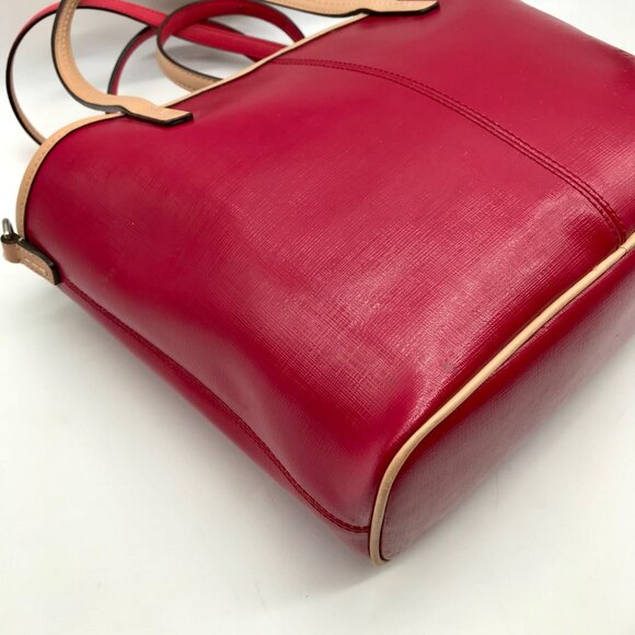 Coach Pink & Tan Leather Park Metro Convertible Tote F26731 - Picture 9 of 11